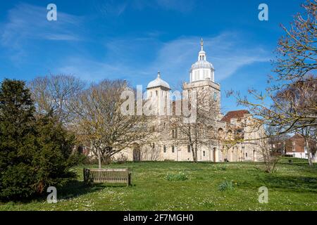 The exterior of Portsmouth Cathedral in Hampshire, United Kingdom. Stock Photo