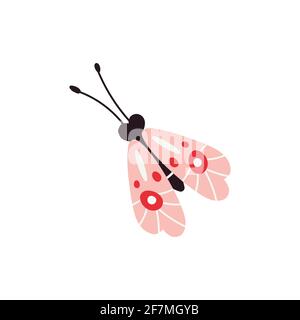Butterfly, vector illustration isolated on white background. Stock Vector