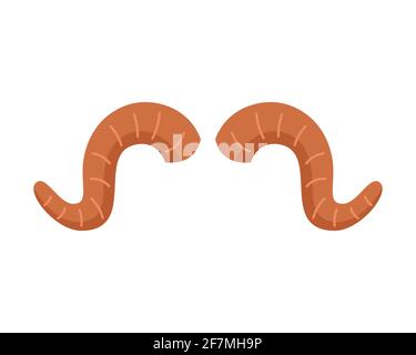 Vector illustration on a graphic tablet. Hand drawing. Ram s horn. Stock Vector