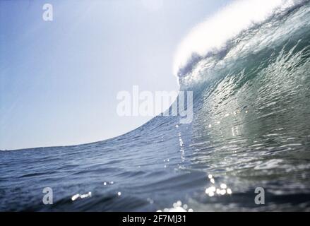 Seascape. Close up of wave breaking. Stock Photo