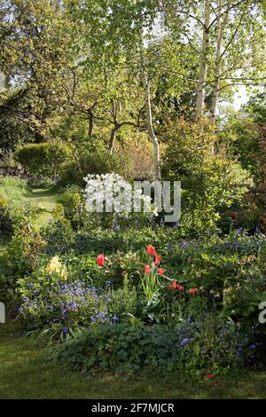 A delightful early morning in the Old Orchard 'pleasure garden' Stock Photo