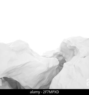 Abstract cgi background with blank triangular terrain surface isolated on white background, 3d rendering illustration Stock Photo