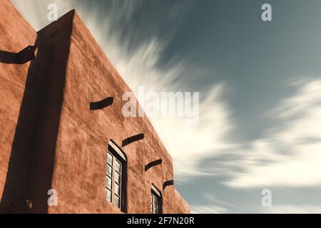 Part of an Adobe building, selective focus Stock Photo