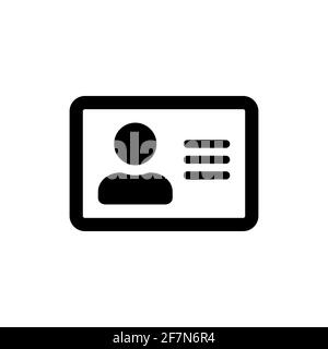 Identification card vector icon. ID card symbol. Contacts sygn Vector EPS 10 Stock Vector