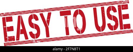 Grunge rubber stamp with text Easy To Use,vector illustration Stock Vector