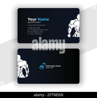 GYM Fitness Business Card Template Stock Vector