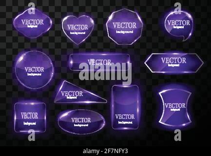 Glass vector button plane. Easy editable background Stock Vector