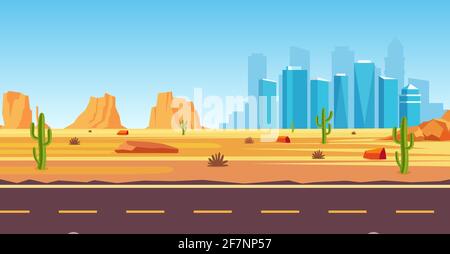 desert landscape illustration Stock Vector