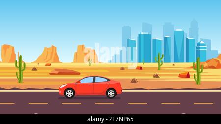 desert landscape illustration Stock Vector