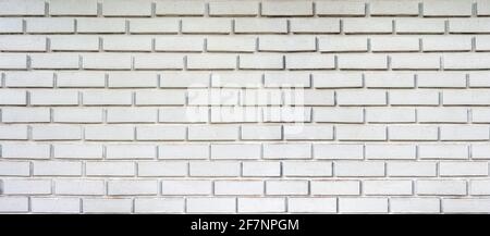 White brick rustic texture wall for background Stock Photo