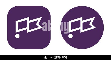 Set of Clubhouse icons in different shapes. Social network community. Vector Stock Vector