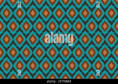 V shaped ogee rhombus geometric vector seamless surface pattern to create printed designs, branding, packaging, furniture, interior objects, scrapbook Stock Vector