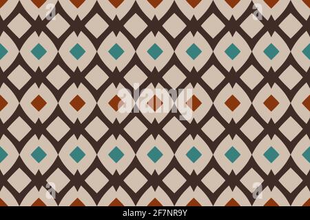 V shaped ogee rhombus geometric vector seamless surface pattern to create printed designs, branding, packaging, furniture, interior objects, scrapbook Stock Vector