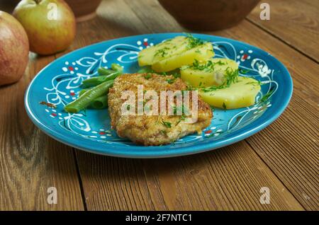 Costillas de cerdo a la Riojana - Pork chops in La Rioja Stock Photo