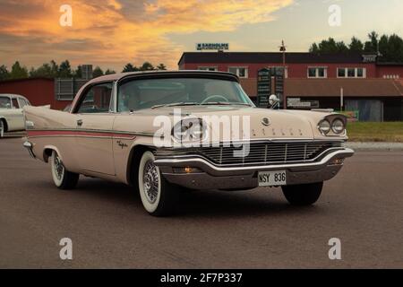 Rattvik, Sweden - July 27.2013: Classic Car Week Rttvik - Pink Chrysler New Yorker 1957. Stock Photo