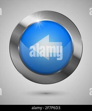 EPS10 Back Button. Perfect for your website or app or any use you want to make of it. Stock Vector