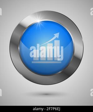 EPS10 Chart Button. Perfect for your website or app or any use you want to make of it. Stock Vector