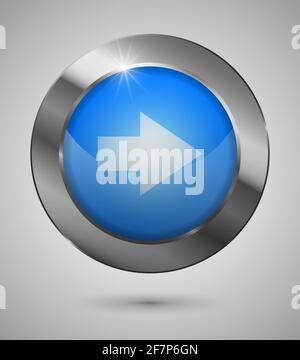 EPS10 Forward Button. Perfect for your website or app or any use you want to make of it. Stock Vector