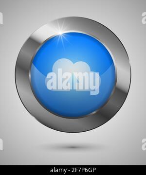 EPS10 Cloud Button. Perfect for your website or app or any use you want to make of it. Stock Vector