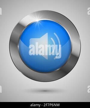 EPS10 Sound Button. Perfect for your website or app or any use you want to make of it. Stock Vector