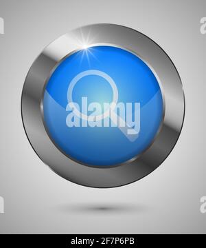 EPS10 Search Button. Perfect for your website or app or any use you want to make of it. Stock Vector