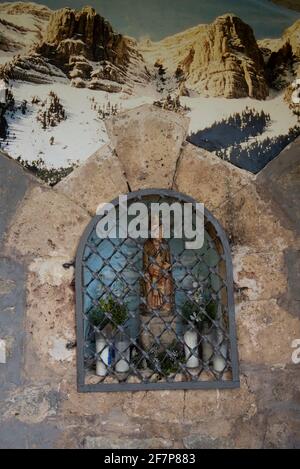 Bastanist Sanctuary in spring. Virgin cave (Cerdanya, Catalonia, Spain, Pyrenees) ESP: Santuario de Bastanist en primavera. Cueva de la Virgen Stock Photo