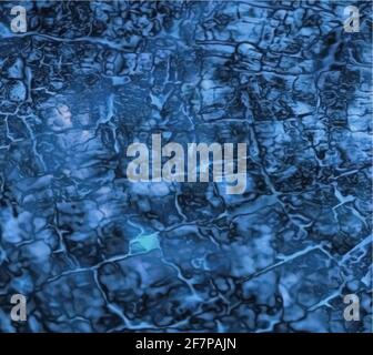 blue abstract background with ice texture with cracks. Vector illustration Stock Vector