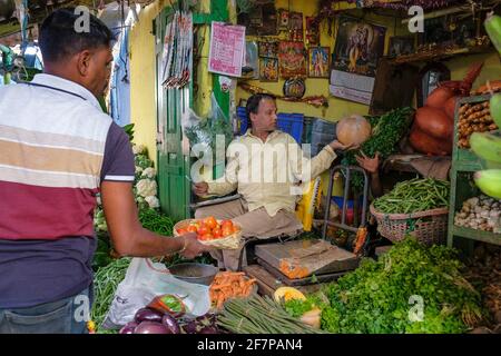 Koraput, India - February 2021: A man selling vegetables in the Koraput  market on February 21, 2021 in Odisha, India Stock Photo - Alamy