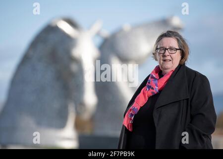Glasgow, Scotland, UK. 9th Apr, 2021. PICTURED: Margaret Lynch, Alba Party Candidate for Central Scotland region. Credit: Colin Fisher/Alamy Live News Stock Photo