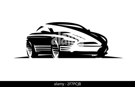 Abstract Car design concept. Transport, vehicle logo vector illustration Stock Vector