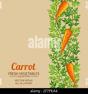 carrot background on color background Stock Vector