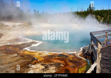 Black Pool In the Yellowstone National Park. Wyoming. USA. Stock Photo
