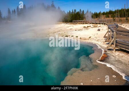 Black Pool In the Yellowstone National Park. Wyoming. USA. Stock Photo