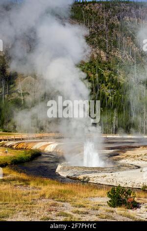 Black Sand Basin. Driveway Spring In the Yellowstone National Park. Wyoming. USA. Stock Photo