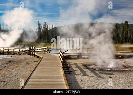 Black Sand Basin. Emerald Pool In the Yellowstone National Park. Wyoming. USA. Stock Photo