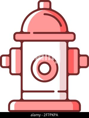 Fire hydrant RGB color icon Stock Vector