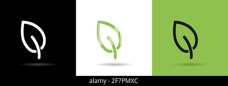 Green leaf icon vector illustration Stock Vector