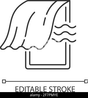 Airing bedroom linear icon Stock Vector
