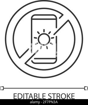 No devices linear icon Stock Vector