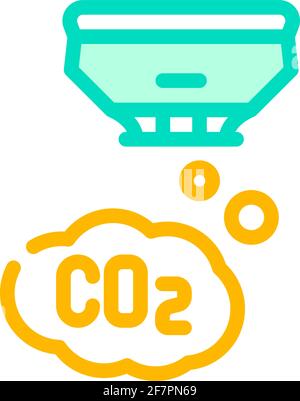co2 sensor icon color illustration Stock Vector Image & Art - Alamy