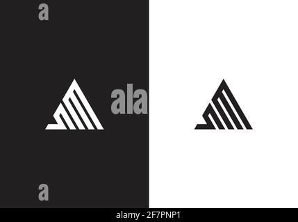 Initial Monogram Letter S M Logo Design Vector Template Stock Vector