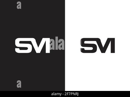 Initial Monogram Letter S M Logo Design Vector Template Stock Vector