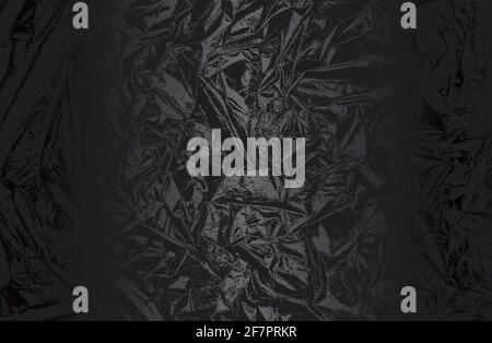 Luxury black metal gradient background with distressed metal foil texture. Vector illustration Stock Vector