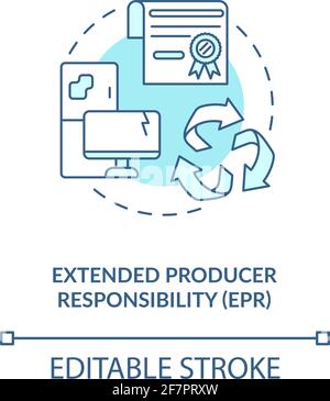 Extended producer responsibility concept icon Stock Vector