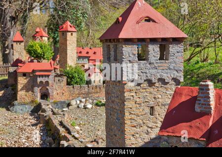 Stecklenberg Harz Burg Model Stock Photo