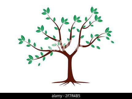 tree logo design vector illustration template Stock Vector Image & Art ...