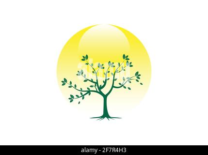 tree logo design vector illustration template Stock Vector