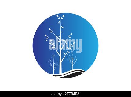 tree logo design vector illustration template Stock Vector
