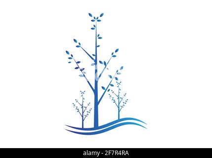 tree logo design vector illustration template Stock Vector