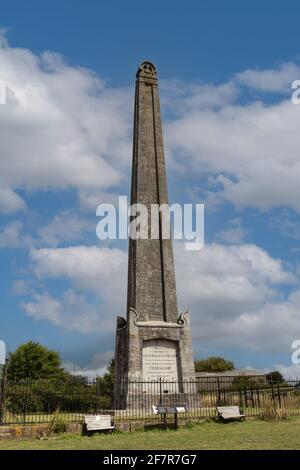 Nelsons column the original designed before the column in london, Portsdown hill portsmouth Stock Photo